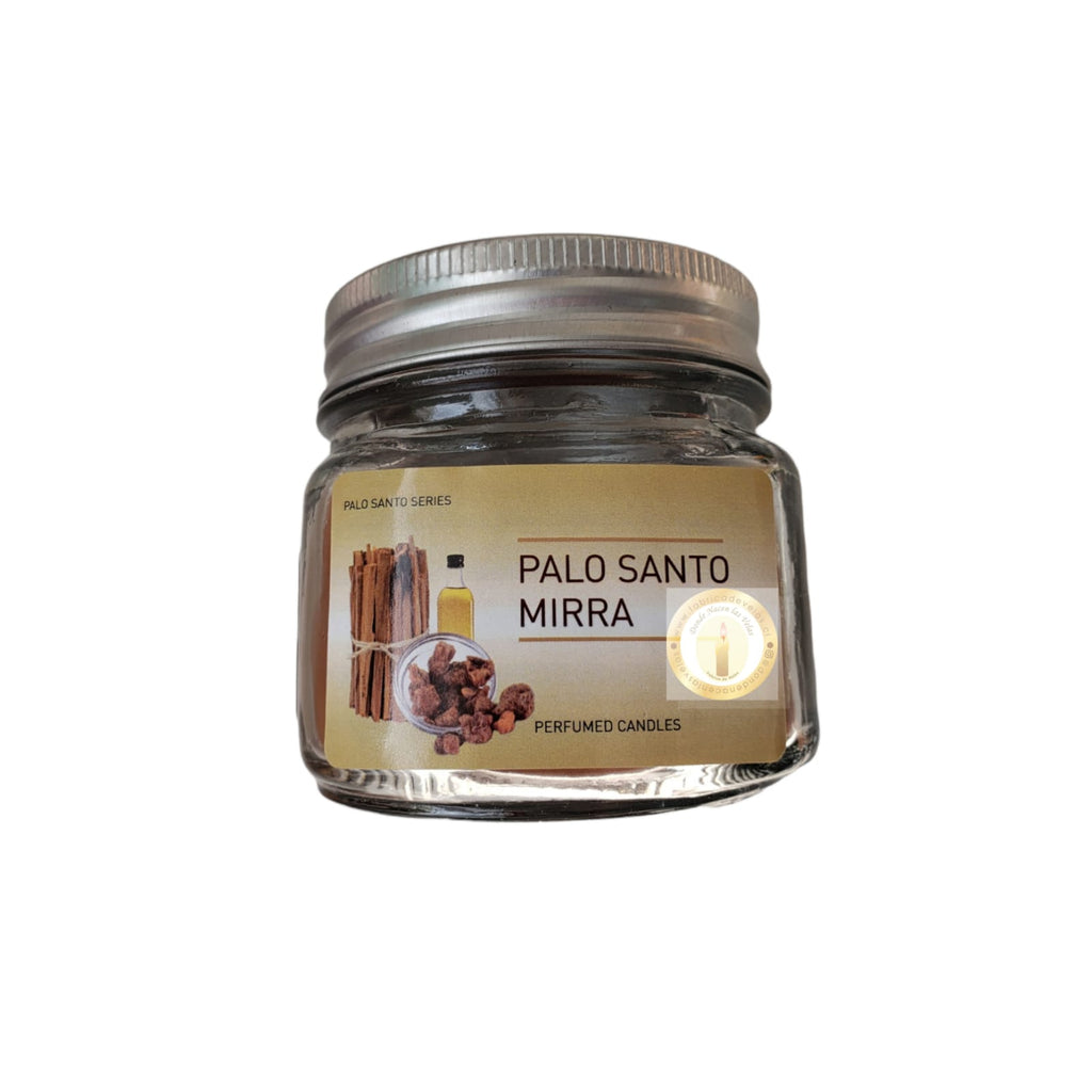 Vela Aromatica Vidrio Palo Santo Mirra