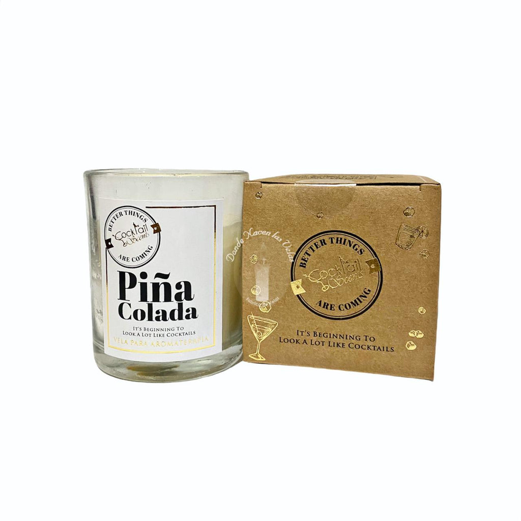 Vela Vidrio Cockteil Piña Colada