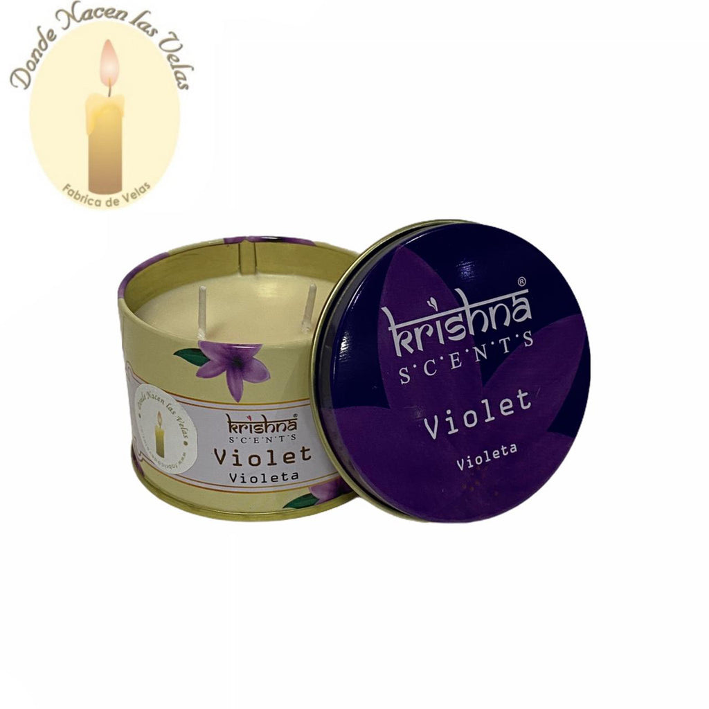 Vela Lata Krishna Violeta Doble Mecha