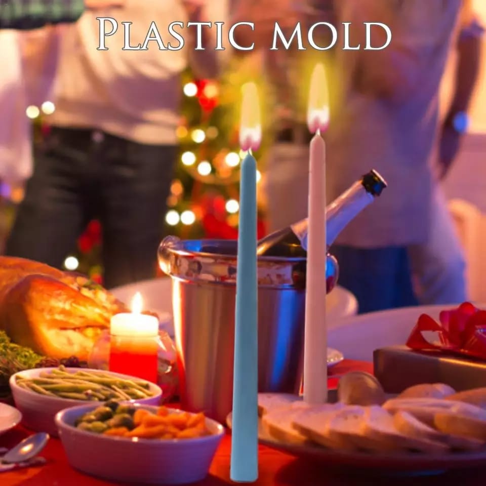 Molde de plástico con forma de vela lisa gruesa MS45