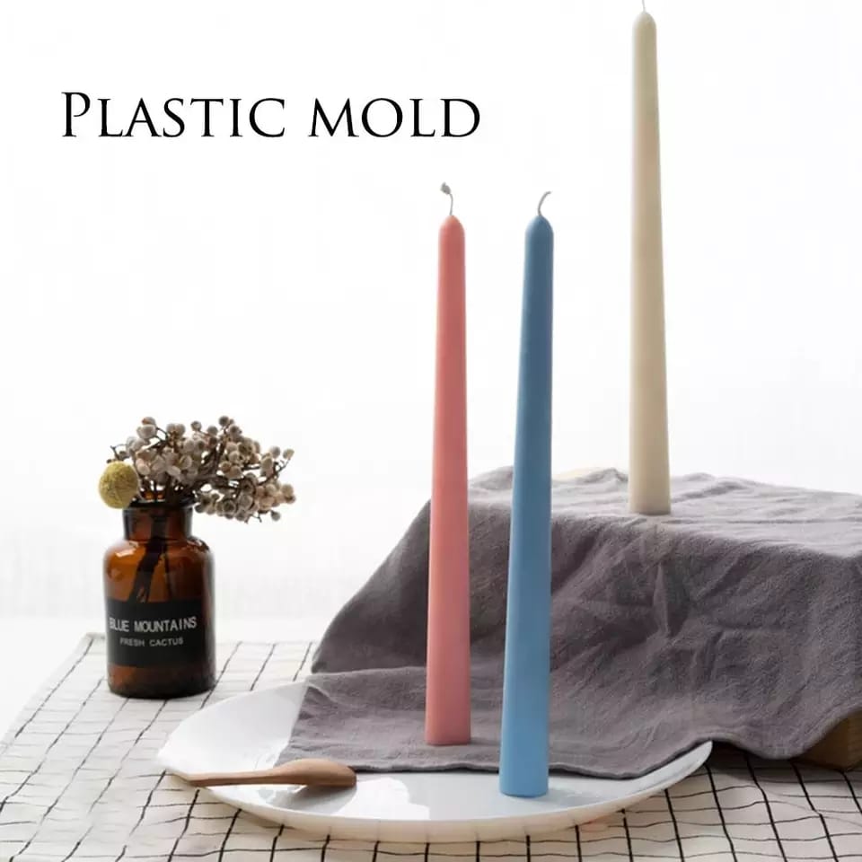 Molde de plástico con forma de vela lisa gruesa MS45